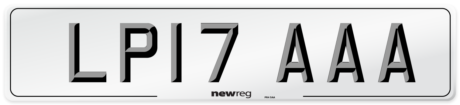 LP17 AAA Number Plate from New Reg